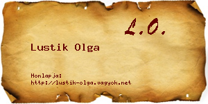 Lustik Olga névjegykártya